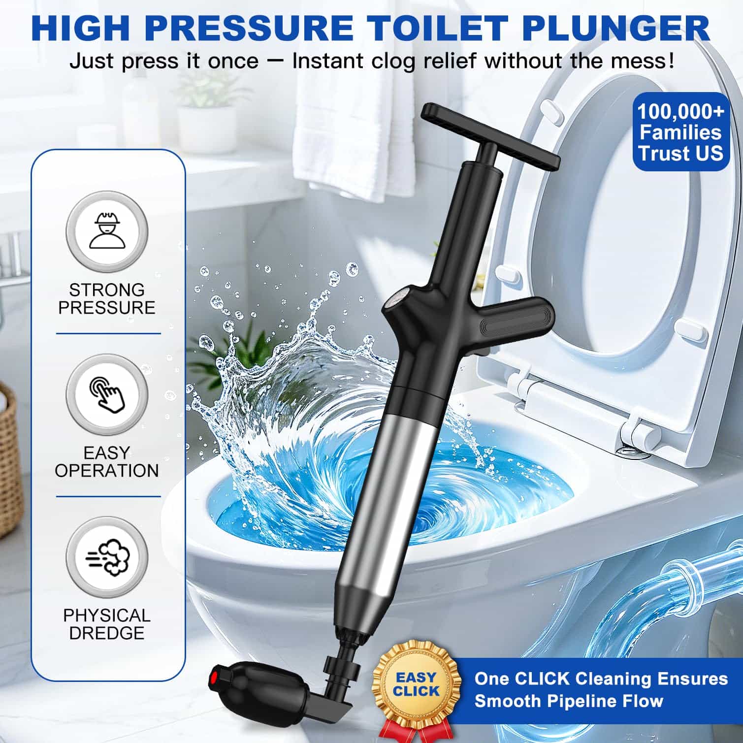 Toilet Plunge Blaster, High Pr - Plunger Toilet recension och pris