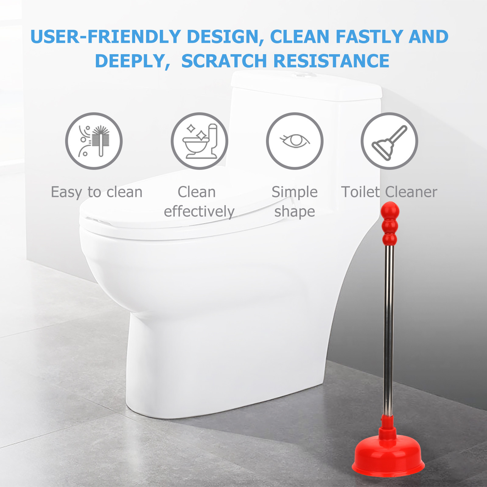 Heavy Duty Long Handle Toilet  - Plunger Toilet recension och pris