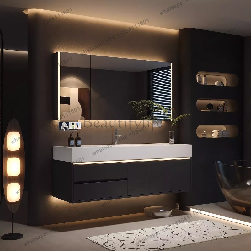 YJ Luxury Drawers Cupboard Pap - Home Bathroom Vanity Combo recension och pris